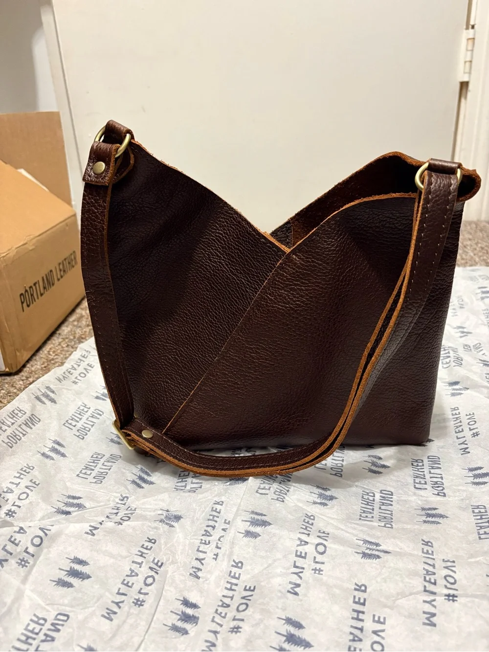Portland Leather Goods Small Naomi in Cold Brew